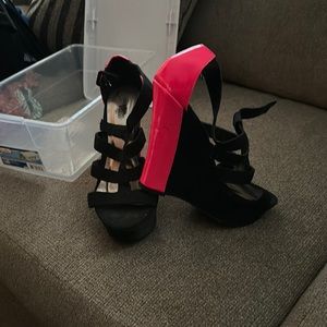 Combine fabric and paten leather